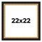 Square Embellished Brown Picture Frame - UV Acrylic, Foam Board Backing, Hanging Hardware